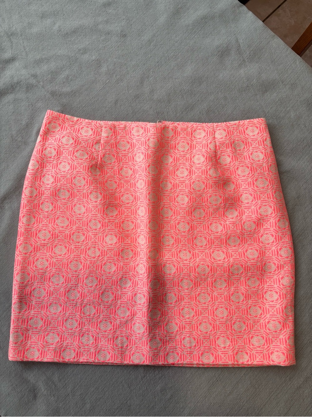 GAP Neon Pink Orange Jacquard Patterned Mini Swing Skirt Summer